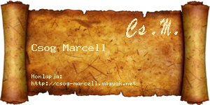 Csog Marcell névjegykártya